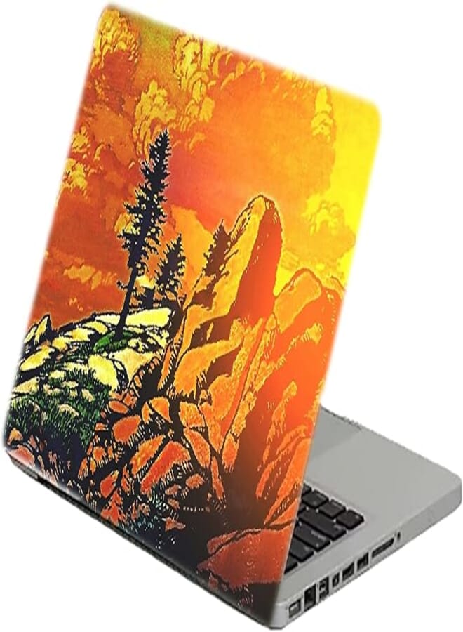 TAT Stains Liquid Texture Printed Laptop Sticker Multicolour-15.6 inch-1473